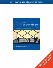 Cover of: Psychology by Wayne Weiten