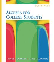 Cover of: Algebra for College Students- 8th Edition (with Interactive Video Skillbuilder CD-ROM)