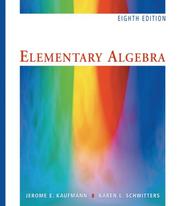 Cover of: Elementary Algebra (with CD-ROM and iLrn Student Tutorial Printed Access Card) by Jerome E. Kaufmann, Karen L. Schwitters