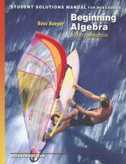 Cover of: Student Solutions Manual for McKeague's Beginning Algebra: A Text/Workbook, 7th