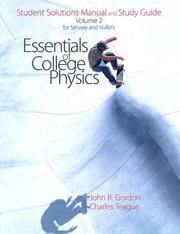 Cover of: Student Solutions Manual/Study Guide, Volume 2 for Serway's Essentials of College Physics