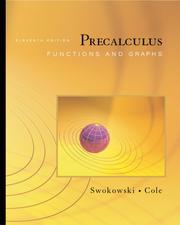 Cover of: Precalculus: Functions and Graphs (with ThomsonNOW Printed Access Card)