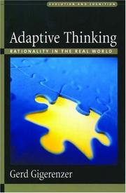 Cover of: Adaptive Thinking: Rationality in the Real World (Evolution and Cognition Series)