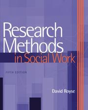 Cover of: Research Methods in Social Work