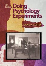 Cover of: Doing Psychology Experiments by David W. Martin