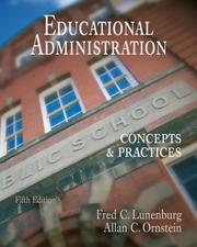 Cover of: Educational Administration by Fred C. Lunenburg, Allan C. Ornstein