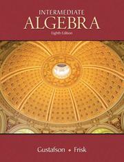 Front cover of Intetmediate algebra by Unknown
