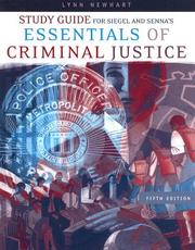 Cover of: Study Guide for Siegel/Senna's Essentials of Criminal Justice, 5th