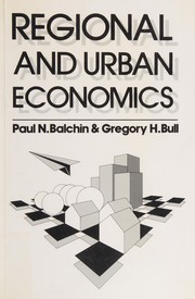Cover of: Regional and urban economics