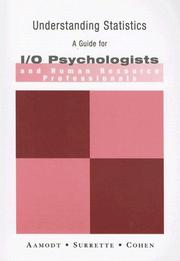 Cover of: Understanding Statistics: A Guide for I/O Psychologists and Human Resource Professionals