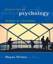 Cover of: Psychology by Wayne Weiten, Wayne Weiten