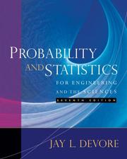 Cover of: Probability and Statistics for Engineering and the Sciences by Jay L. Devore