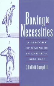 Cover of: Bowing to Necessities by C. Dallett Hemphill, C. Dallett Hemphill