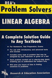 Cover of: The linear algebra