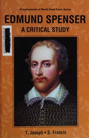 Cover of: Edmund Spenser by T. Joseph, S. Francis