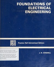 Cover of: Foundations of electrical engineering by J. R. Cogdell