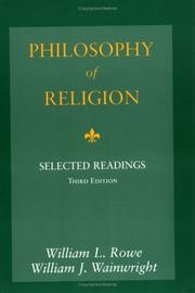 Cover of: Philosophy of Religion by William L. Rowe, William J. Wainwright
