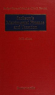 Cover of: Jackson's matrimonial finance and taxation.