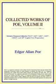 Cover of: Collected Works of Poe, Volume II by ICON Reference
