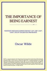 Cover of: The Importance of Being Earnest by ICON Reference