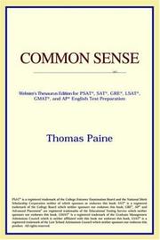 Cover of: Common Sense by ICON Reference