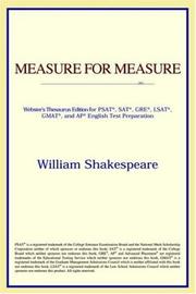 Cover of: Measure for Measure by ICON Reference