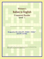 Cover of: Webster's Italian to English Crossword Puzzles: Level 1