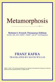 Cover of: Metamorphosis (Webster's French Thesaurus Edition) by Franz Kafka, ICON Reference