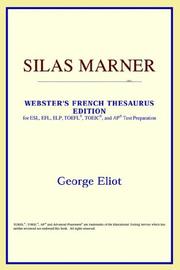 Cover of: Silas Marner (Webster's French Thesaurus Edition) by ICON Reference