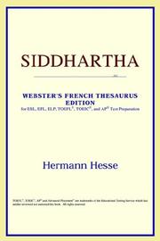 Cover of: Siddhartha (Webster's French Thesaurus Edition) by ICON Reference