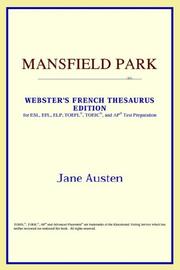 Cover of: Mansfield Park (Webster's French Thesaurus Edition) by ICON Reference
