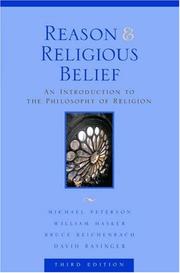 Cover of: Reason and Religious Belief: An Introduction to the Philosophy of Religion