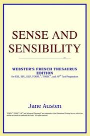 Cover of: Sense and Sensibility (Webster's French Thesaurus Edition) by Jane Austen, ICON Reference