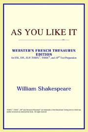 Cover of: As You Like It (Webster