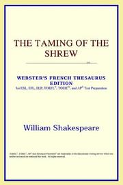 Cover of: The Taming of the Shrew (Webster's French Thesaurus Edition) by ICON Reference