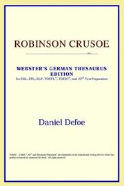 Cover of: Robinson Crusoe (Webster's German Thesaurus Edition)