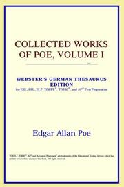 Cover of: Collected Works of Poe, Volume I (Webster's German Thesaurus Edition) by ICON Reference