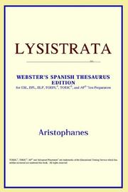 Cover of: Lysistrata (Webster's Spanish Thesaurus Edition)