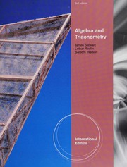 Cover of: Algebra and Trigonometry by James Stewart, Lothar Redlin, Saleem Watson