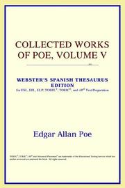 Cover of: Collected Works of Poe, Volume V (Webster's Spanish Thesaurus Edition) by ICON Reference