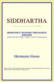 Cover of: Siddhartha (Webster's Spanish Thesaurus Edition) by ICON Reference