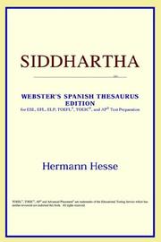 Cover of: Siddhartha (Webster's Spanish Thesaurus Edition) by Hermann Hesse, ICON Reference
