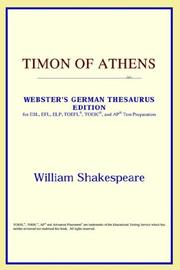 Cover of: Timon of Athens (Webster's German Thesaurus Edition) by ICON Reference