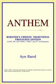 Cover of: Anthem (Webster's Chinese-Simplified Thesaurus Edition) by ICON Reference