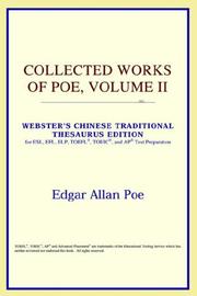 Cover of: Collected Works of Poe, Volume II (Webster's Chinese-Simplified Thesaurus Edition) by ICON Reference