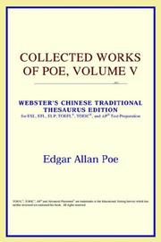 Cover of: Collected Works of Poe, Volume V by Edgar Allan Poe, ICON Reference