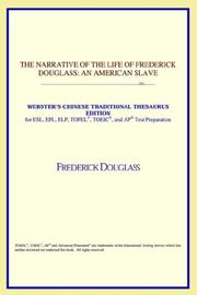 Cover of: The Narrative of the Life of Frederick Douglass: An American Slave (Webster's Chinese-Simplified Thesaurus Edition)