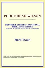 Cover of: Pudd'nhead Wilson (Webster's Chinese-Simplified Thesaurus Edition) by ICON Reference