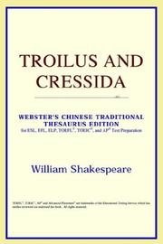 Cover of: Troilus and Cressida (Webster's Chinese-Simplified Thesaurus Edition) by ICON Reference