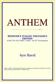 Cover of: Anthem (Webster's Italian Thesaurus Edition) by ICON Reference